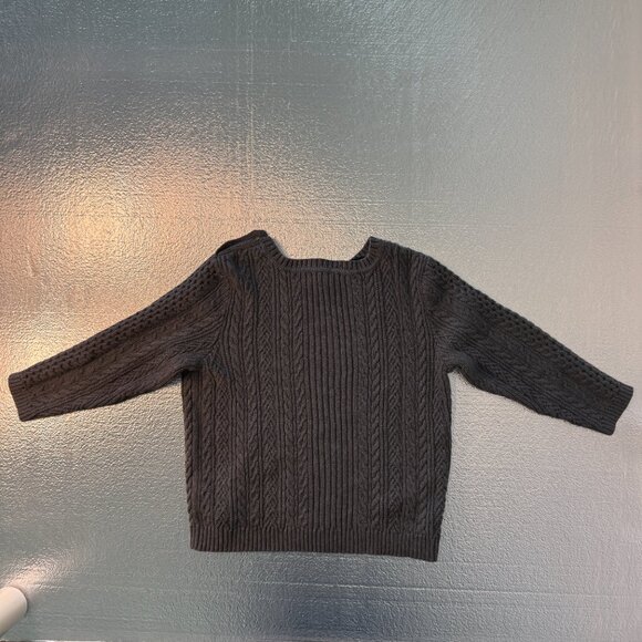 Tommy Hilfiger Cable Knit Long Sleeve Sweater Women’s Size‎ Large Crewneck Gray - Picture 4 of 10